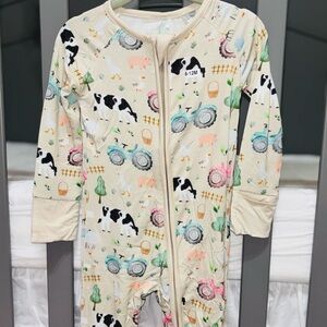 Farm Animal Print Baby Onesie